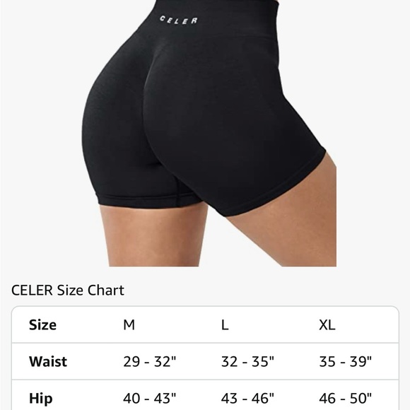 CELER Black High-Waisted Shorts - Picture 2 of 9